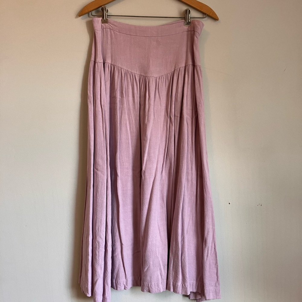 SOLD. Petal & Pup lavender linen blend A-Line Skirt